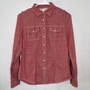 Brooks Brothers 1818 Snap Button Western Top - Size 4